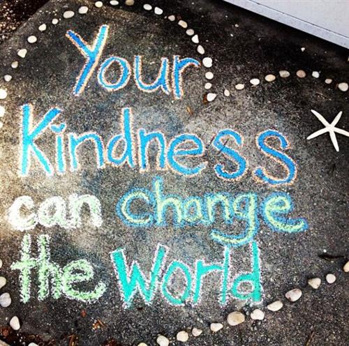 Kindness chalk drawing 